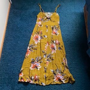 Floral Sundress with Tie & Button Detail